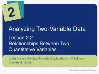 Analyzing Two-Variable Data in Statistics and Probability