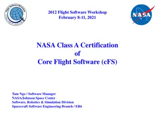 Certification of Core Flight Software (cFS) for NASA's Gateway Program