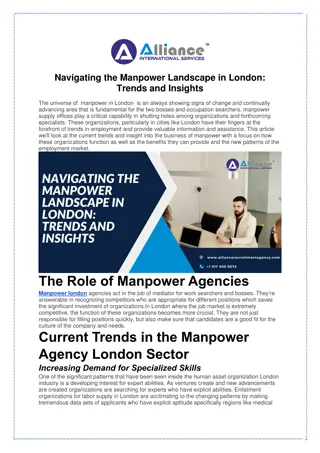 Navigating the Manpower Landscape in London Trends and Insights