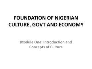 Nigerian Culture, Government, and Economy: Module One