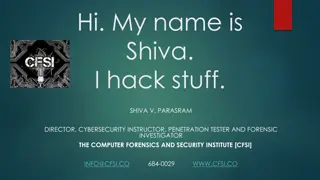 Cybersecurity Expert Shiva V. Parasram - Profile and Advice