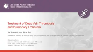ASH Guidelines 2020: Management of Venous Thromboembolism
