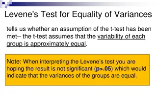 Statistical Tests: Levene's Test vs. T-Test