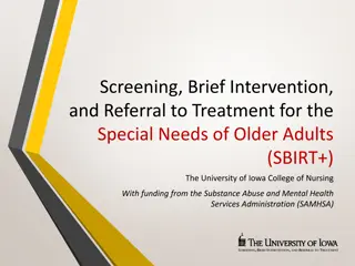 SBIRT+: Tailoring Substance Use Intervention for Older Adults