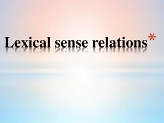 Lexical Sense Relations and Word Meanings