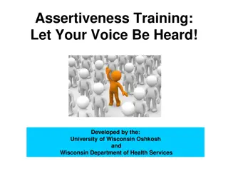 Assertiveness Training: Let Your Voice Be Heard