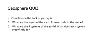 Earth's Geosphere, Hydrosphere, and Biosphere