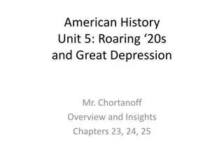 American History Unit 5: Roaring 20s and Great Depression Overview