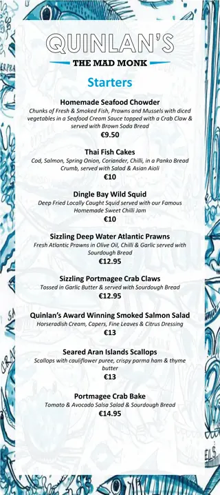Quinlan's The Mad Monk - Fresh Seafood Delights in Kerry
