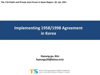 Implementing the 1958/1998 Agreement in Korea: Self-Certification System for Vehicle Regulations
