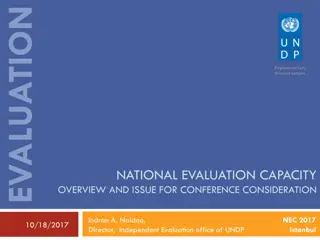 National Evaluation Capacity Overview for Conference Consideration