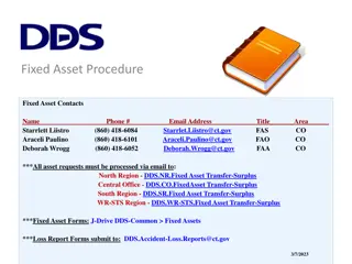 Fixed Asset Management Procedures and Contacts Overview