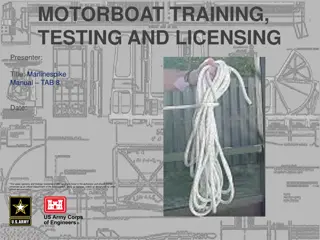 Motorboat Training, Testing, and Licensing Presenter Guide
