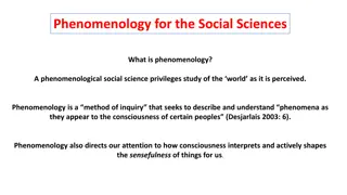 Phenomenology in Social Sciences