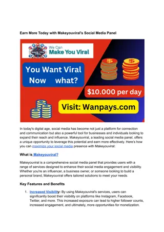 Earn More Today with Makeyouviral's Social Media Panel!_