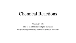 Chemical Reactions: Vocabulary Practice and Experiments in Chemistry 101