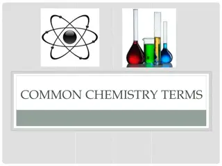 Common Chemistry Terms and Processes