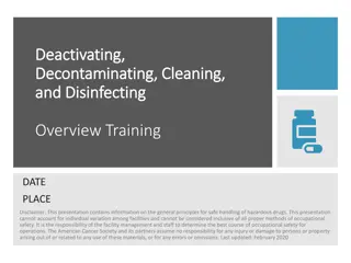 Hazardous Drug Cleaning and Decontamination Training Overview