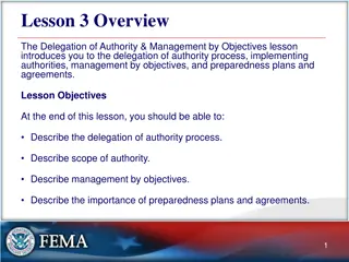 Delegation of Authority and Management by Objectives