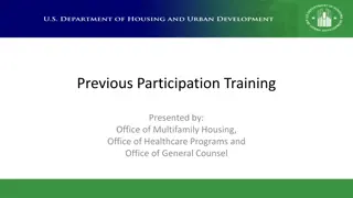 Overview of Multifamily Housing and Healthcare Programs Training