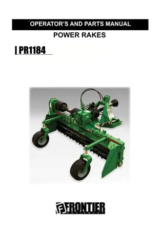 John Deere PR1184 Power Rakes Operator’s and Parts Manual Instant Download (Publication No. 5SPP999800)