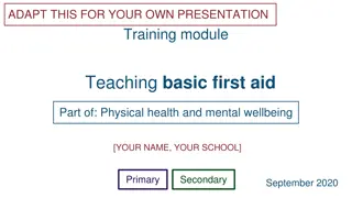 Training Module on Teaching Basic First Aid for Physical Health and Wellbeing