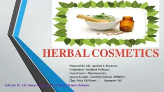 Understanding Herbal Cosmetics in Cosmetic Science