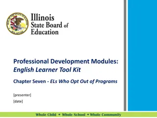 Professional Development Modules: English Learner Tool Kit Chapter Seven - ELs Who Opt Out of Programs