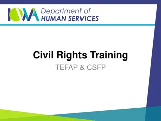 Civil Rights Training in Food Distribution Programs