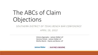 Claim Objections in Bankruptcy Proceedings