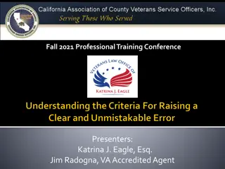 Understanding Clear and Unmistakable Error in Veterans Advocacy