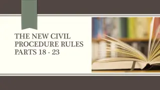 Civil Procedure Rules Parts 18-23