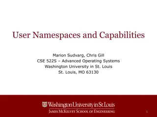 Linux User Capabilities and Namespace Management