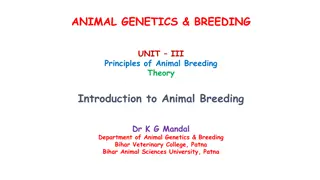 Principles of Animal Breeding: Introduction and Historical Perspective
