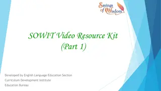 SOWIT Video Resource Kit - Enhancing English Learning Through Positive Values