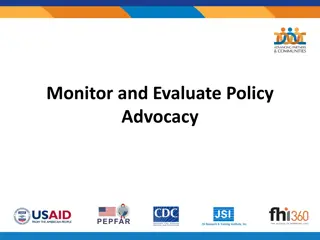 Understanding Policy Advocacy Monitoring and Evaluation