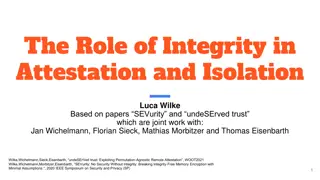 Integrity in Attestation and Isolation by Luca Wilke
