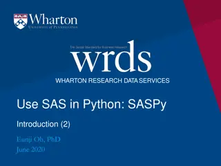 Introduction to SASPy for Using SAS in Python