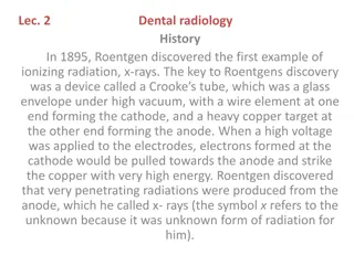 Evolution of Dental Radiology: From Roentgen's Discovery to Modern X-ray Machines