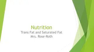 Trans Fat and Saturated Fat in Nutrition