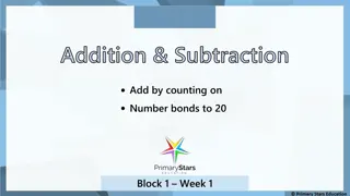Addition and Subtraction: Counting On Number Bonds to 20 - Block 1 Week 1