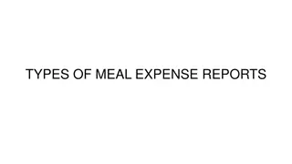 Deminimus Meal Expense Reports