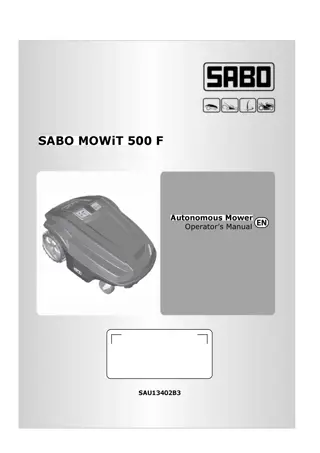 John Deere Sabo Mowit 500F Autonomous Mower Operator’s Manual Instant Download (Publication No.OMSAU13402)