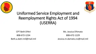 Understanding USERRA: Uniformed Service Employment Rights Act 1994 Overview