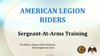 American Legion Riders Sergeant-At-Arms Training Guidelines