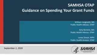 SAMHSA OTAP Grant Funds Spending Guidance