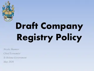 Proposal for Tax and Regulatory Reforms in St. Helena Company Registry