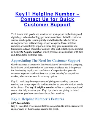 Key11 Helpline Number – Contact Us for Quick Customer Support