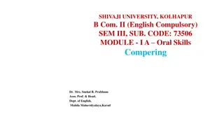 Oral Skills Compering: Important Aspects and Example Script