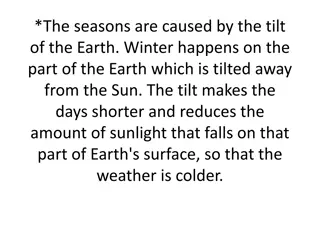 Explaining the Earth's Tilt and Seasonal Changes